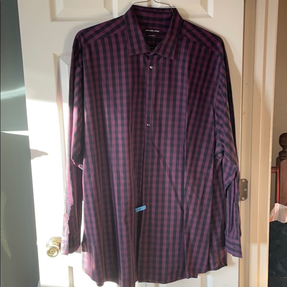 Micheal Kors Luxe Cotton Long Sleeve Button up